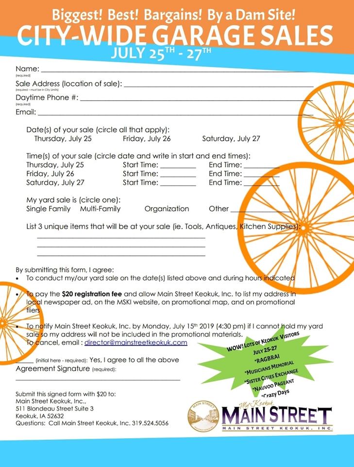 Crazy Days Registration 2023 Main Street Keokuk, Inc.